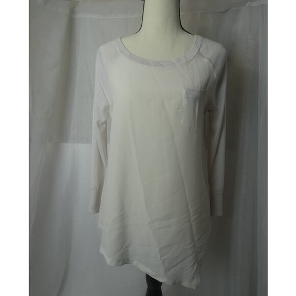 Cluny Anthropologie Women's XS Blouse Ivory Business Casual Preppy - Picture 1 of 7